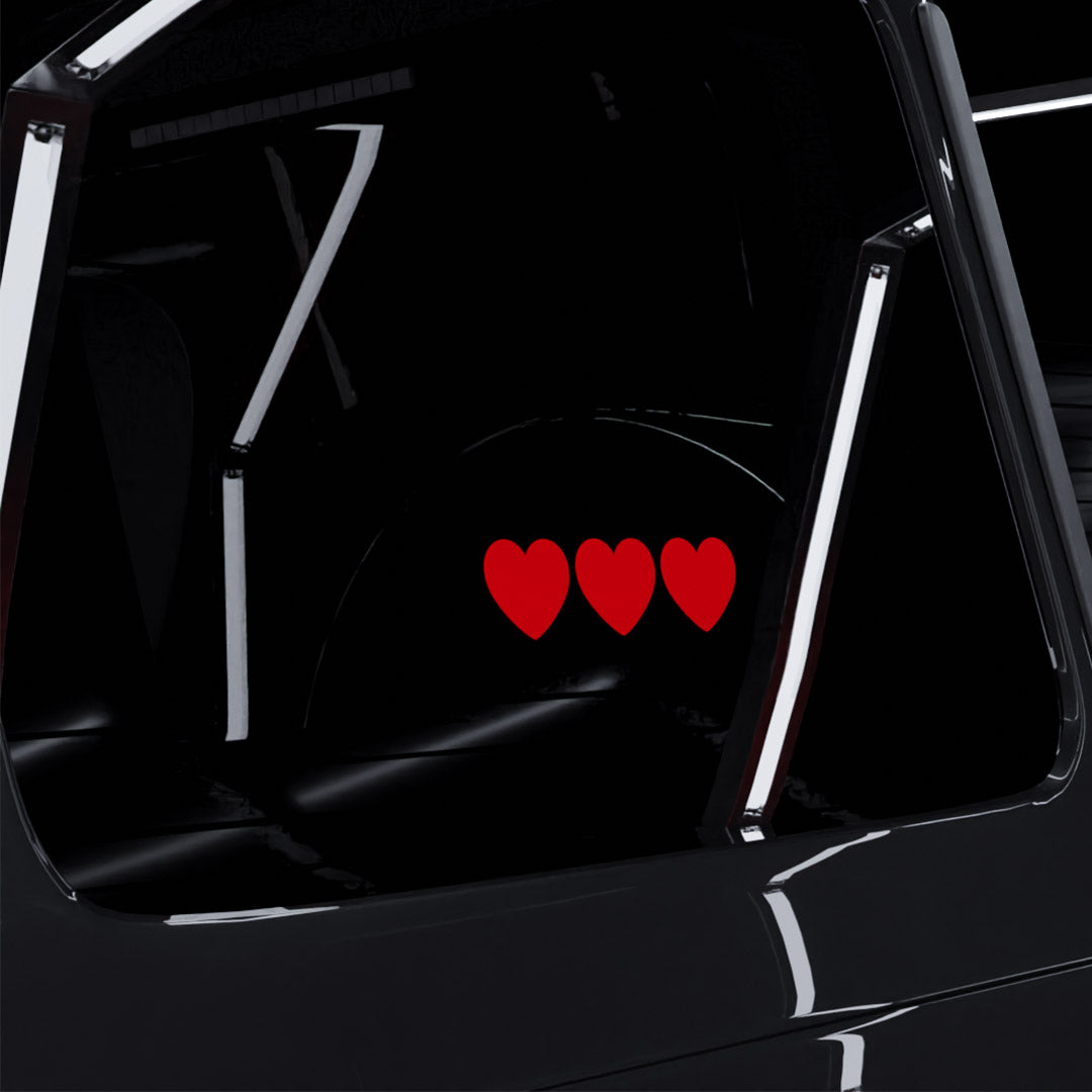 LED Auto Schild Aufkleber Elektrischer Herz (20cm x 6cm)