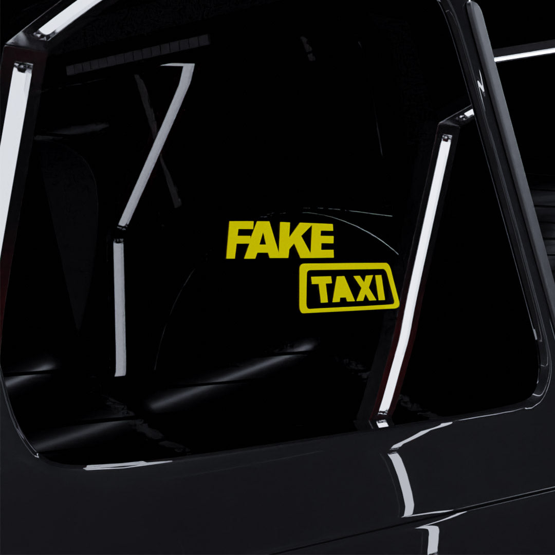 LED Auto Schild Aufkleber Elektrischer Fake Taxi (20cm x 8cm)