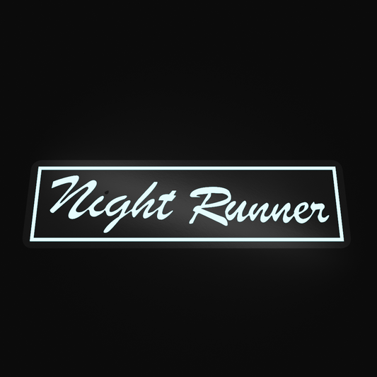 LED Auto Schild Aufkleber Elektrischer Night Runner (20cm x 6cm)